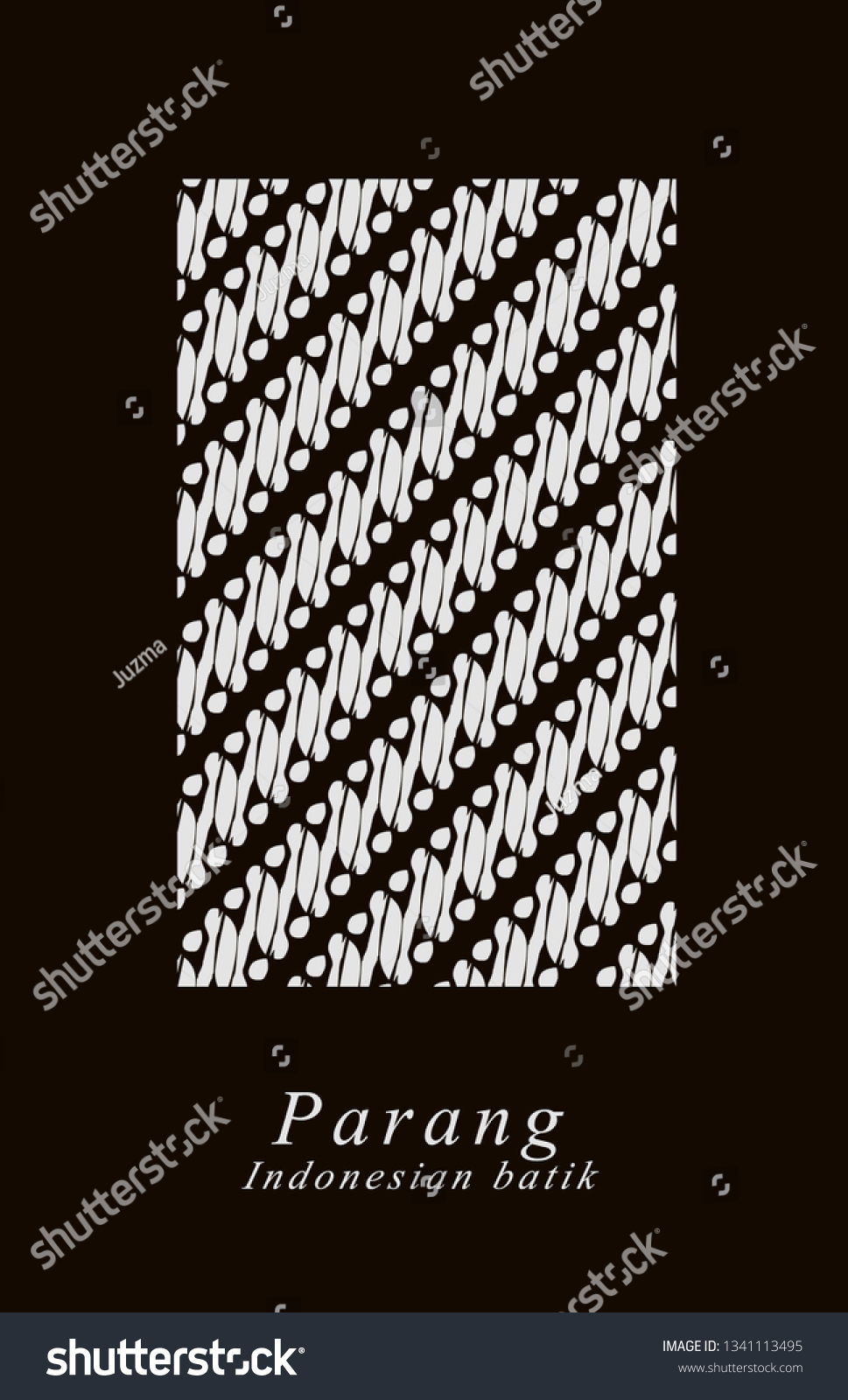 Parang Batik Parang Comes Word Pereng Stock Illustration 1341113495 ...