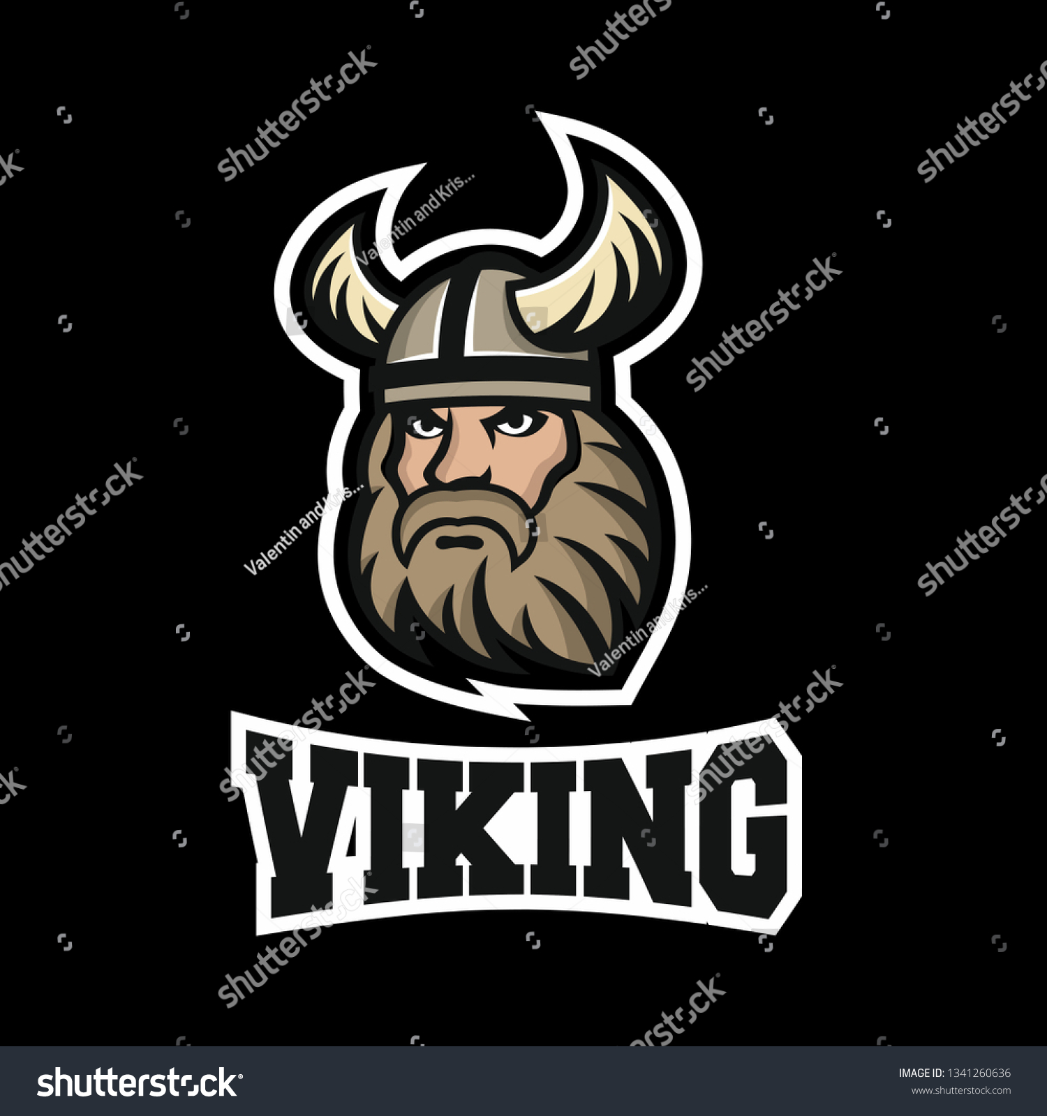 Viking Mascot Logo Stock Vector (Royalty Free) 1341260636 | Shutterstock