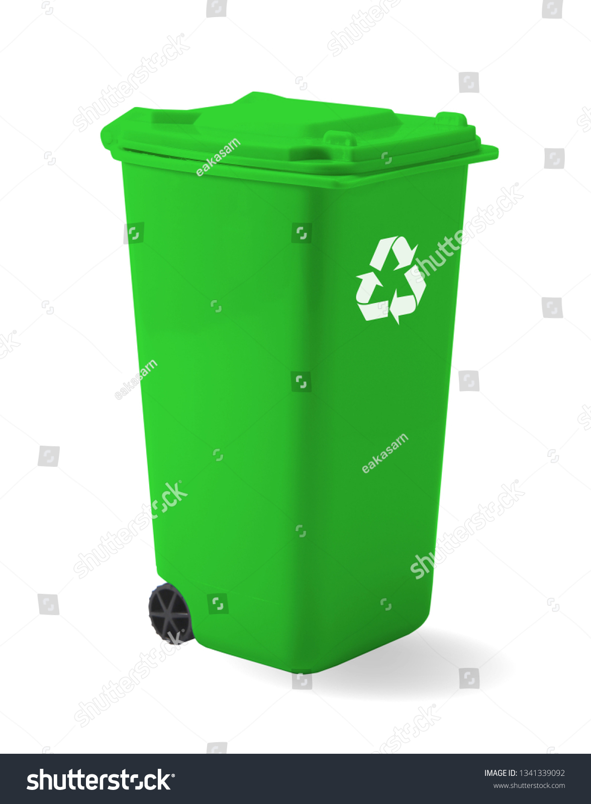 Green Bin Wet Waste Garbage Isolated Stock Photo 1341339092 | Shutterstock