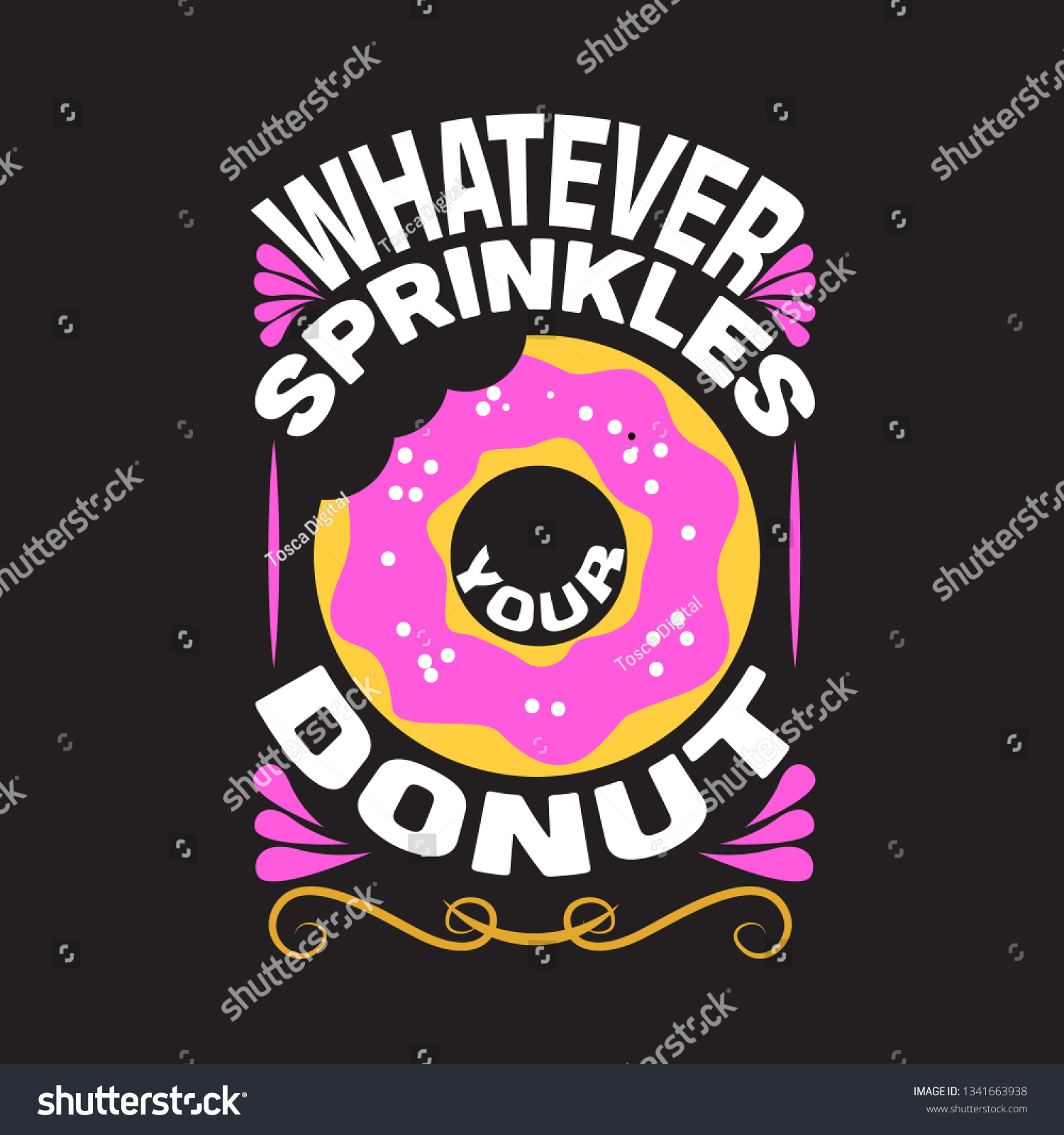 Donuts Quote Whatever Sprinkles Your Donuts Stock Vector Royalty Free 1341663938 Shutterstock 1914