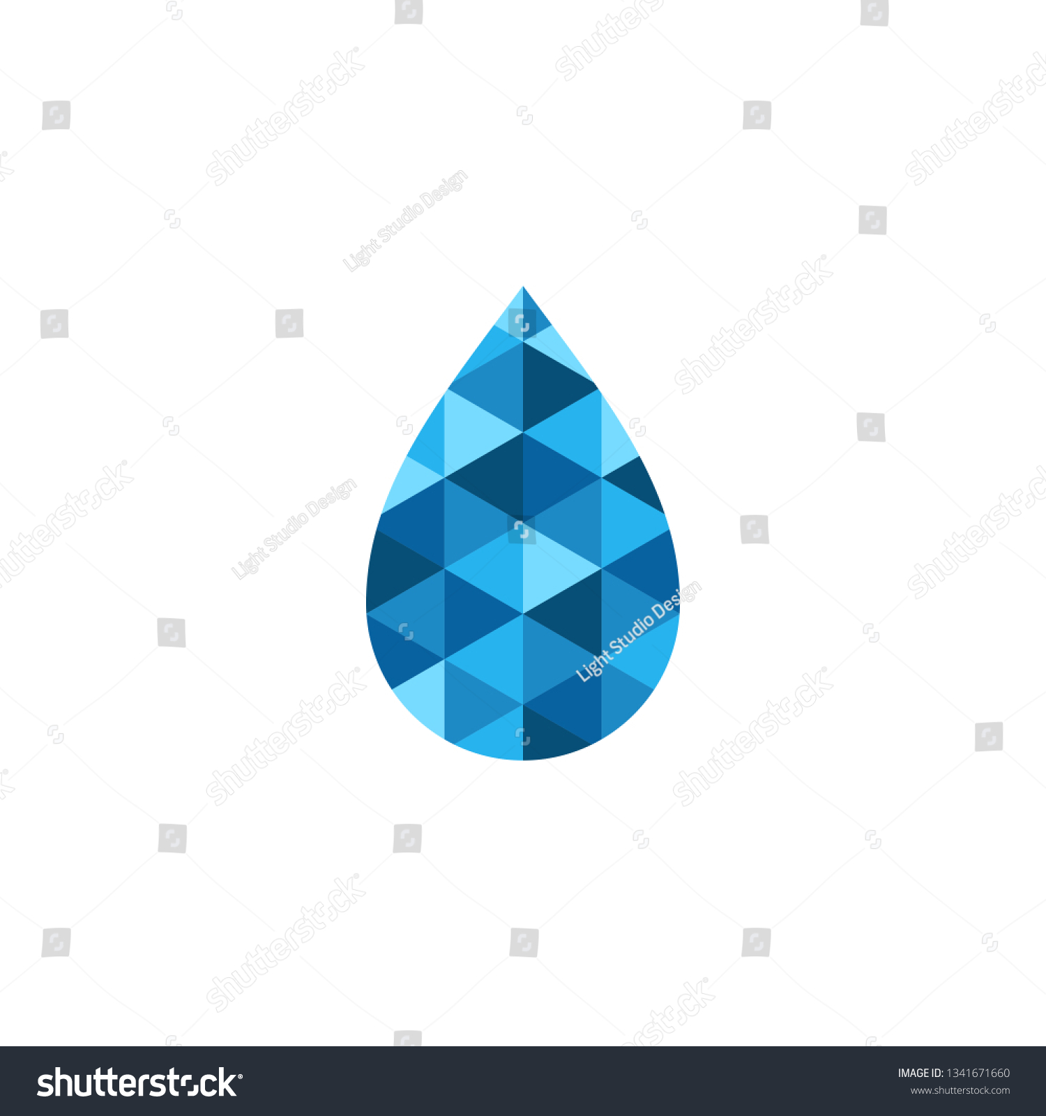 Modern Water Droplet Icon Logo Template Stock Vector (Royalty Free ...