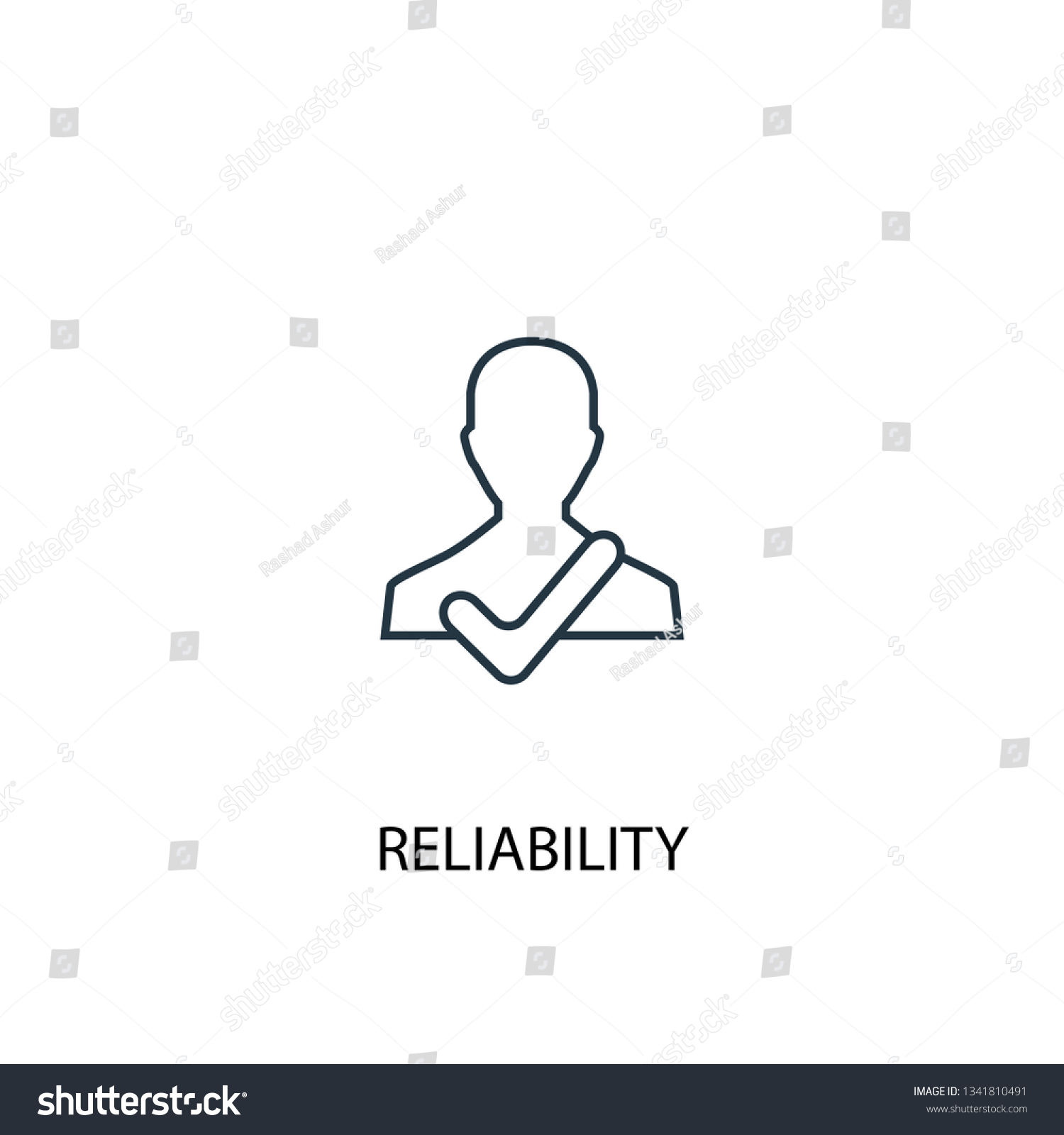 Reliability Concept Line Icon Simple Element Stock Vector (Royalty Free ...