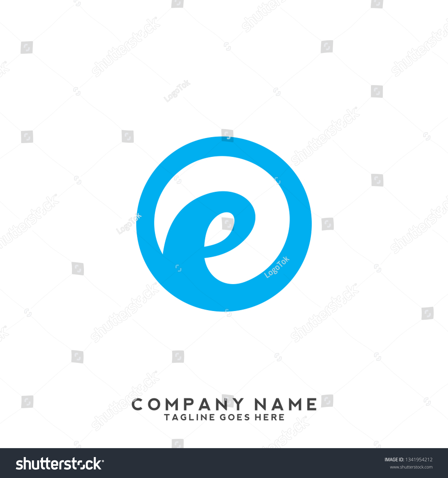 E Initial Letter Modern Logo Design Stock Vector (Royalty Free ...