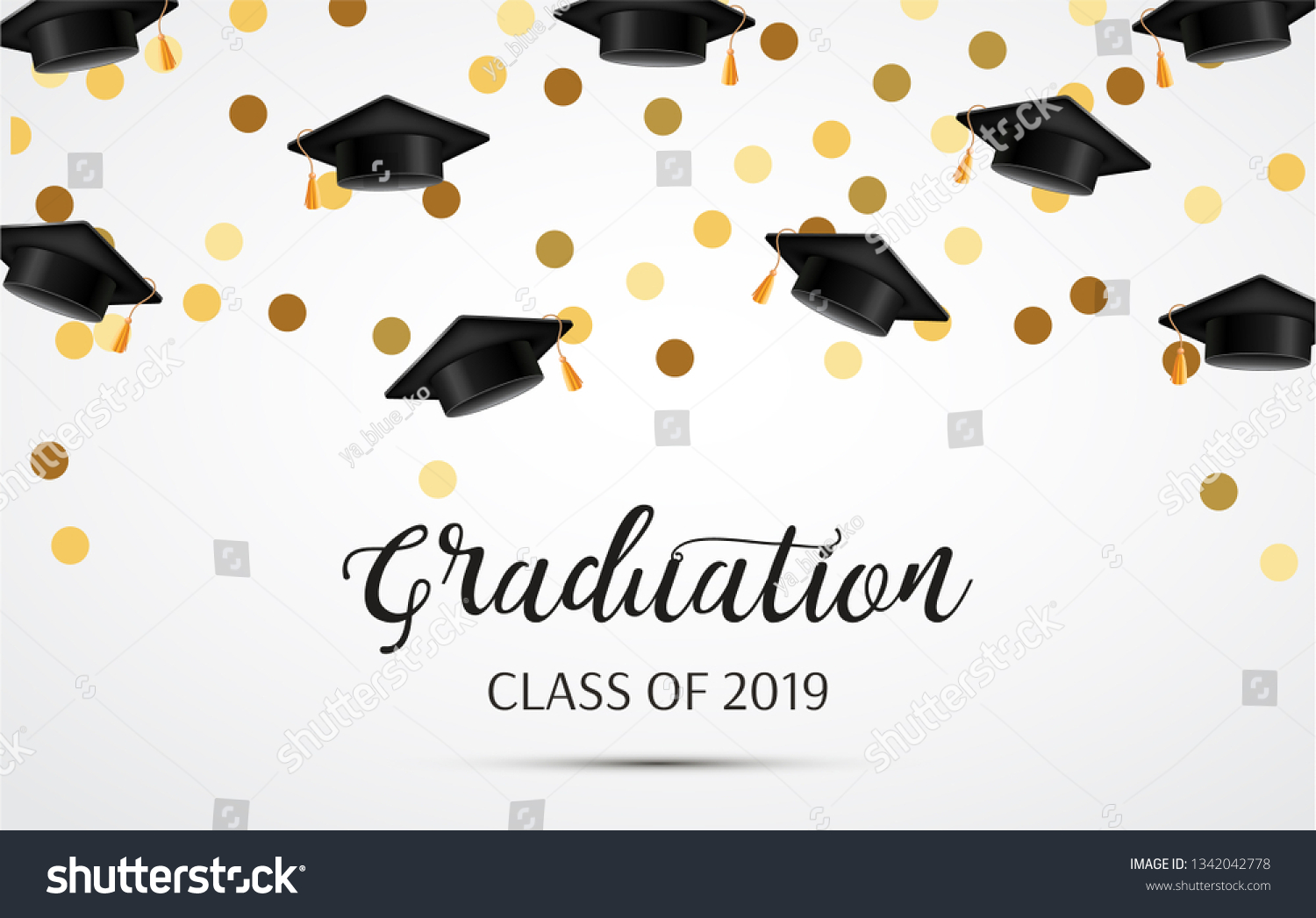 Graduation Class 2019 Congratulations Graduates Stock Vector (Royalty ...