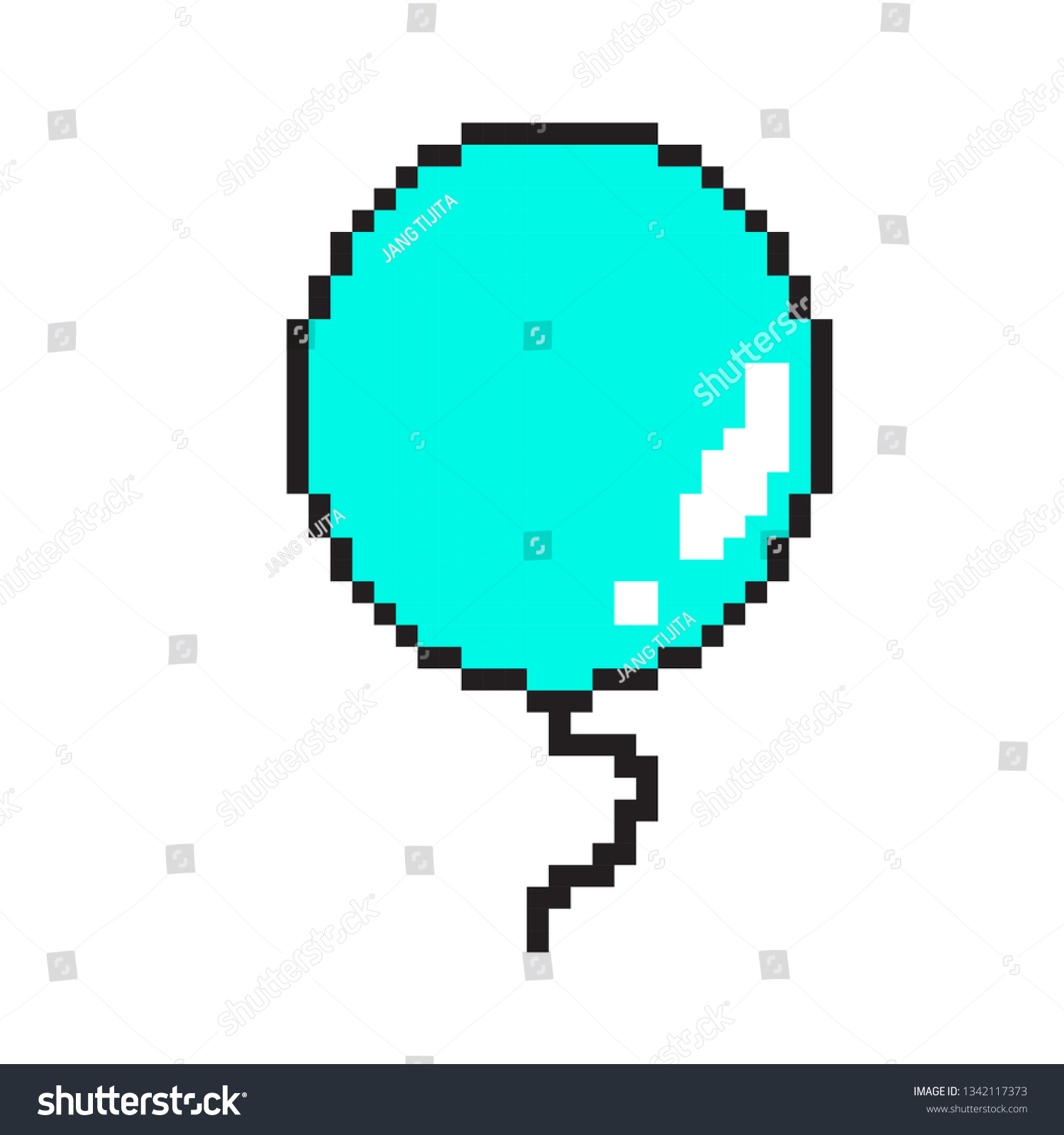 Pixel Art Balloons Stock Vector (Royalty Free) 1342117373 | Shutterstock