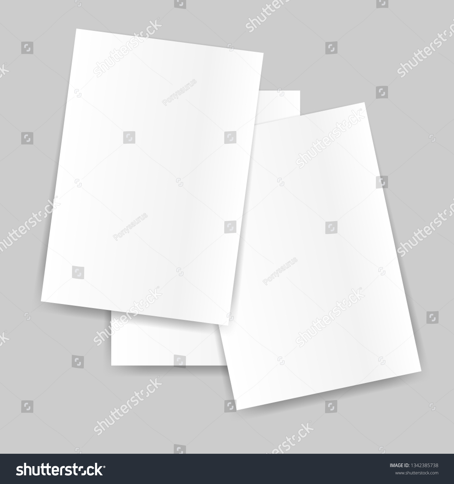 Blank Paper Sheet On Grey Background Stock Vector (Royalty Free ...