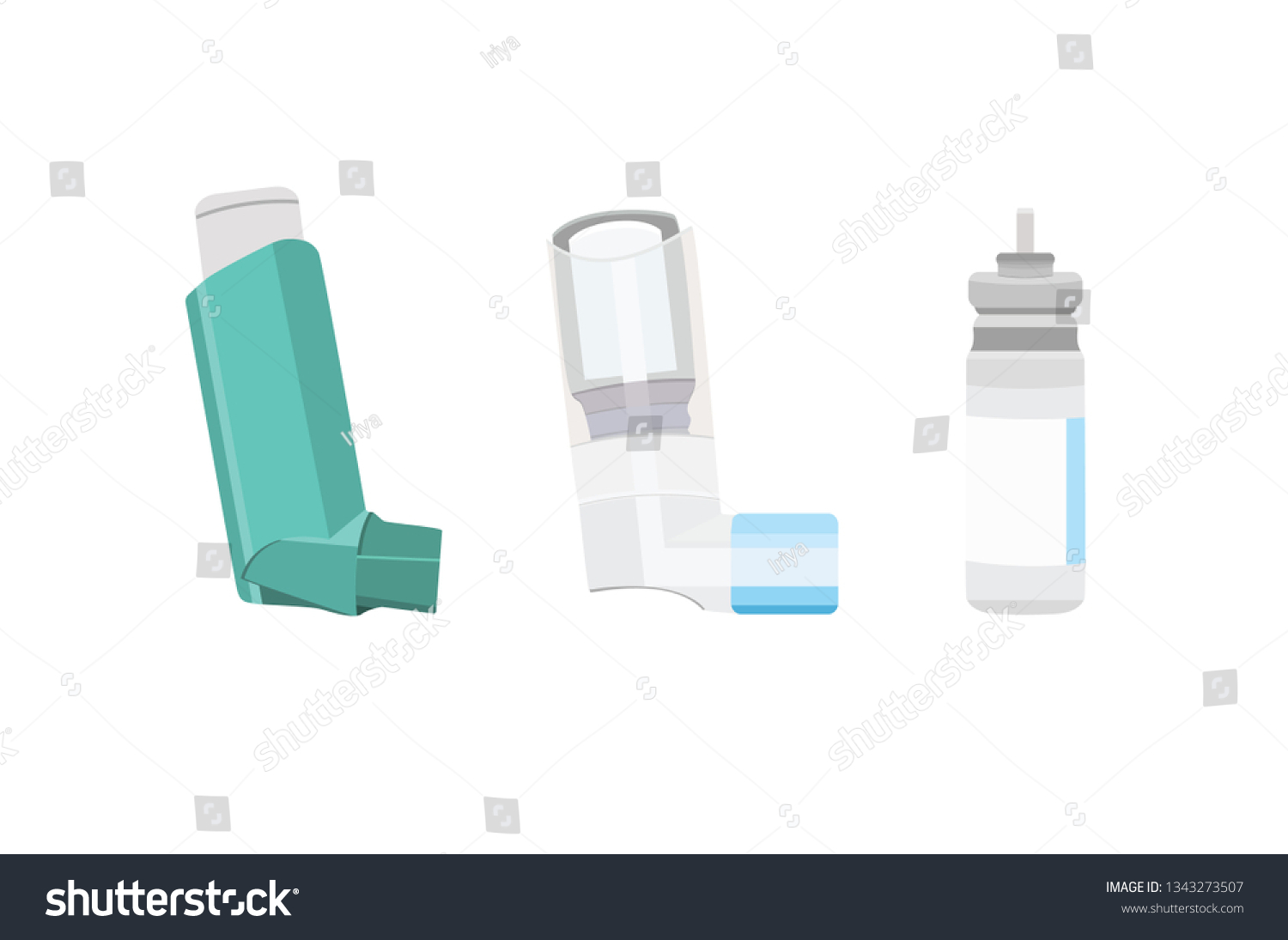 Inhalers Asthma Vector Image Stock Vector (Royalty Free) 1343273507 ...