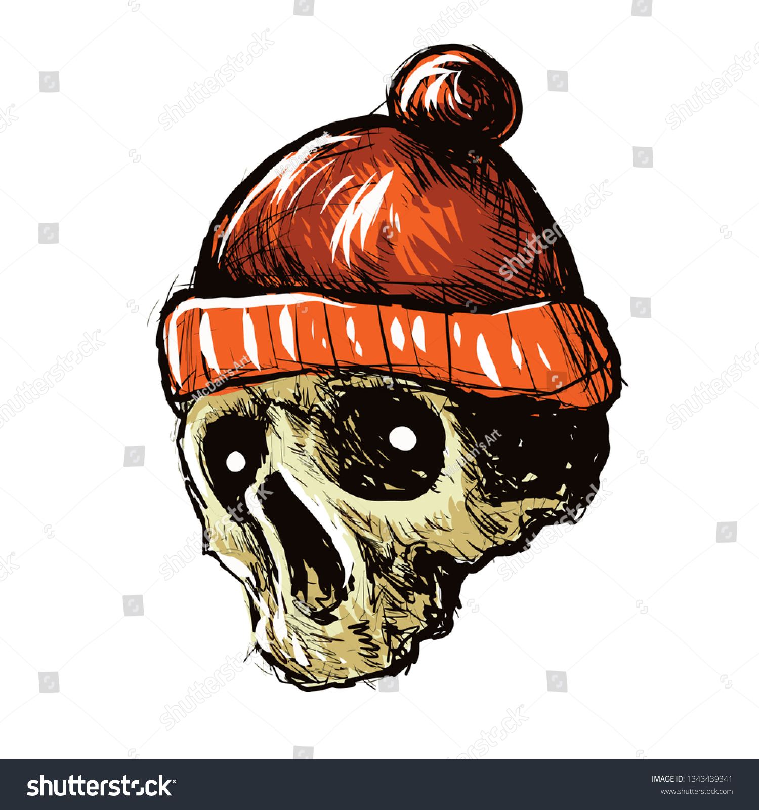 skeleton with beanie