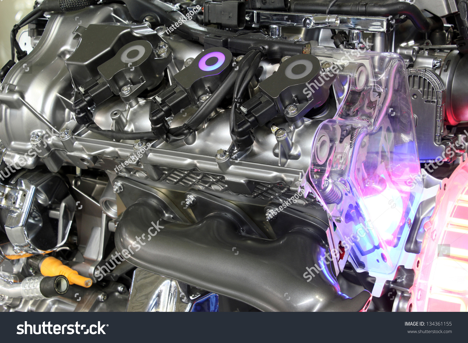 Car Hybrid Engine Futuristic Technology Stock Photo 134361155 ...