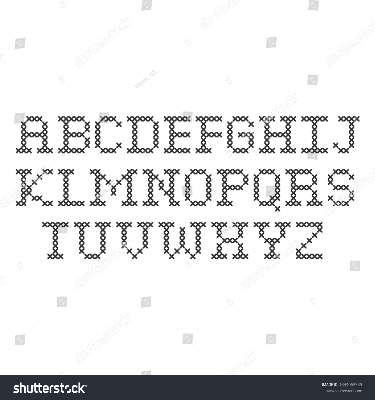 Vector Stylized Modern Font Alphabet Stock Vector (Royalty Free ...