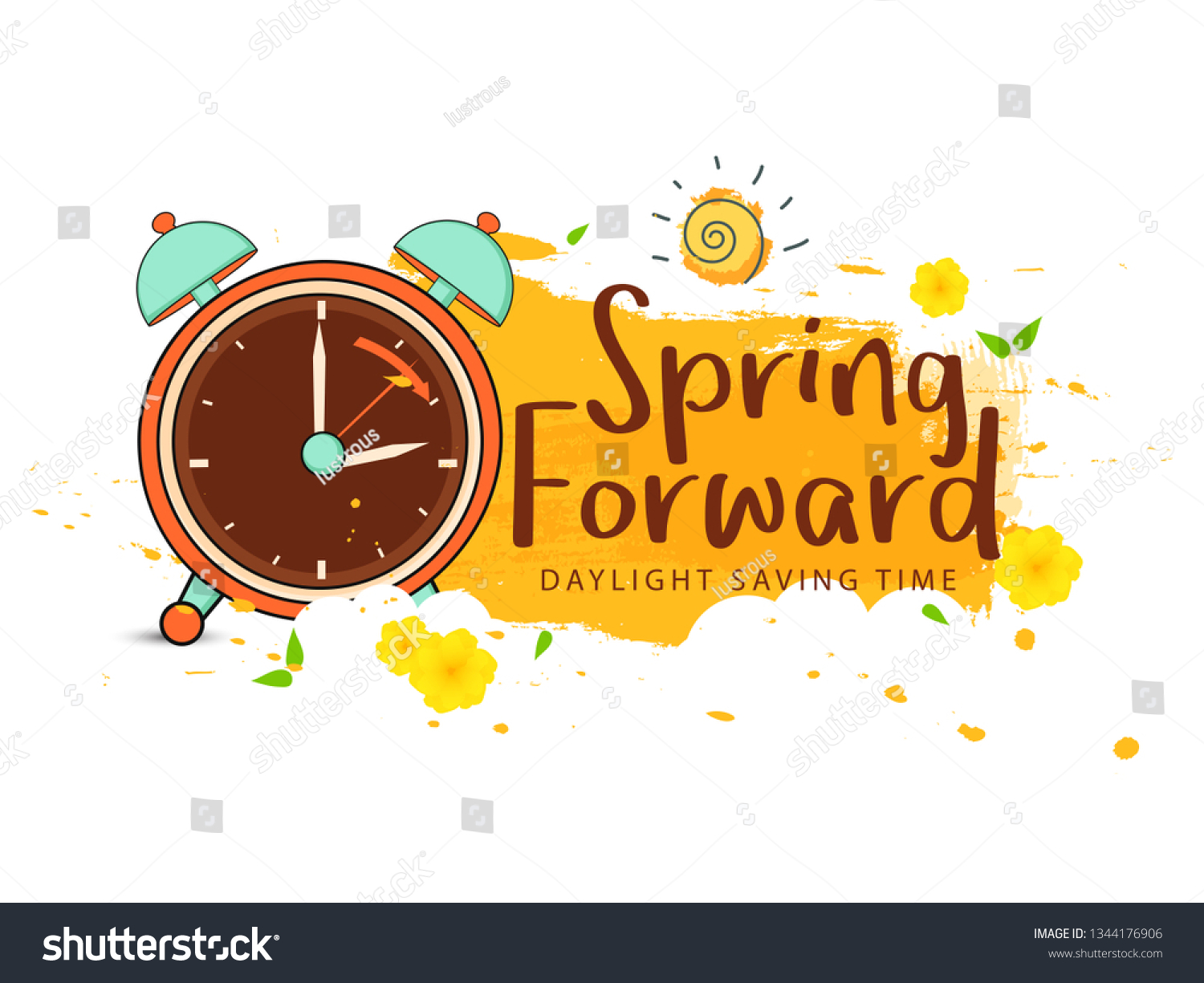 Illustration Daylight Saving Time Background Stock Vector (Royalty Free ...