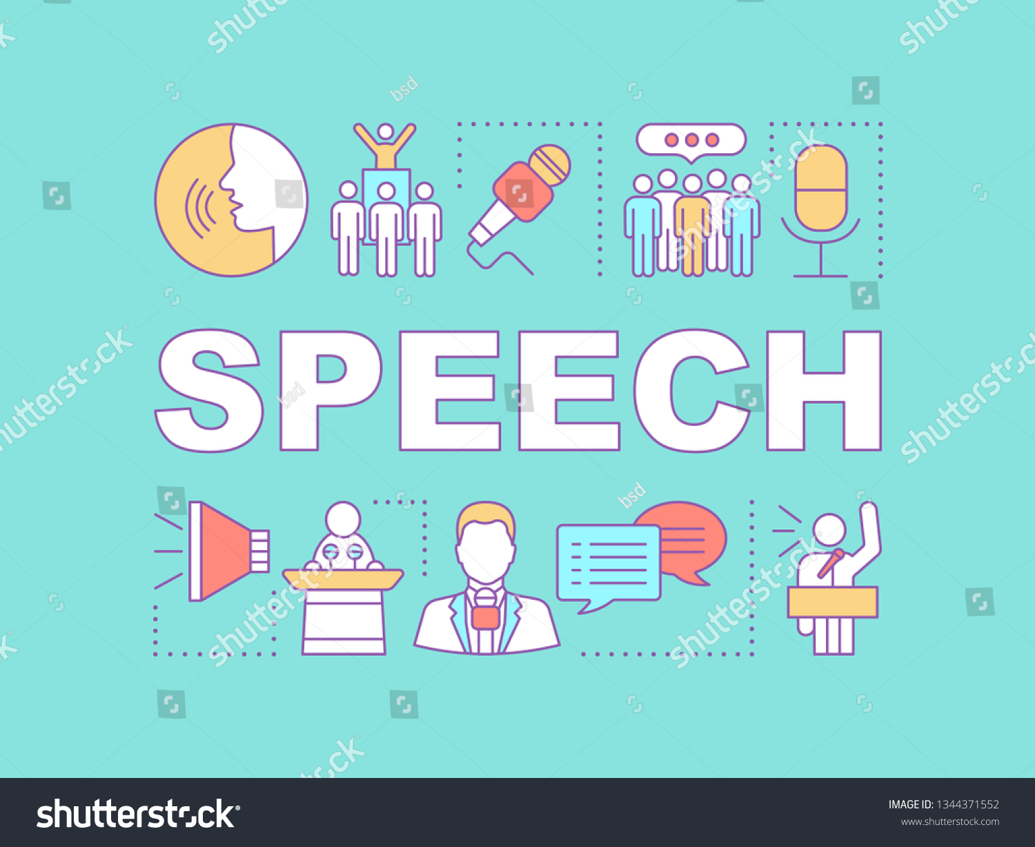 speech-word-concepts-banner-public-speaking-stock-vector-royalty-free