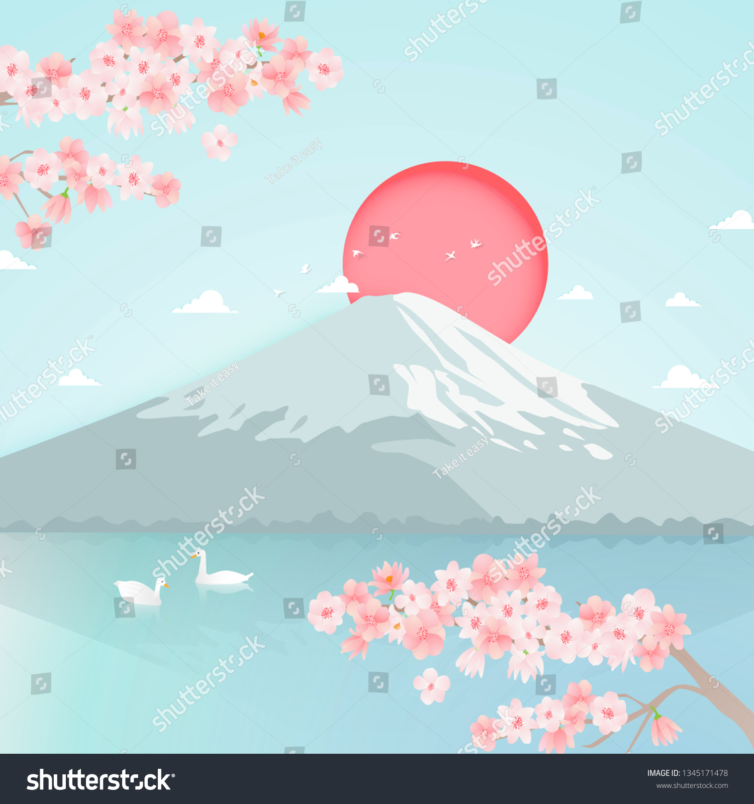 Paper Art Japan Landmark Travel Banner Stock Vector (Royalty Free ...