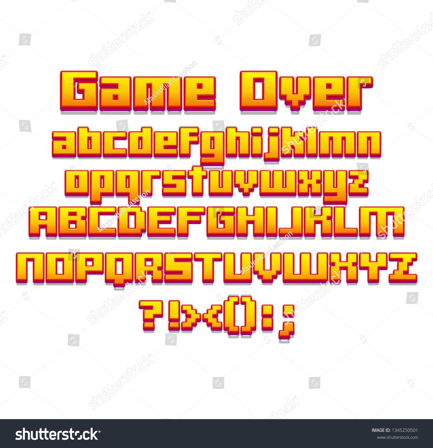 Cartoon Font Mobile Game Set Isolated Stock Vector (Royalty Free ...