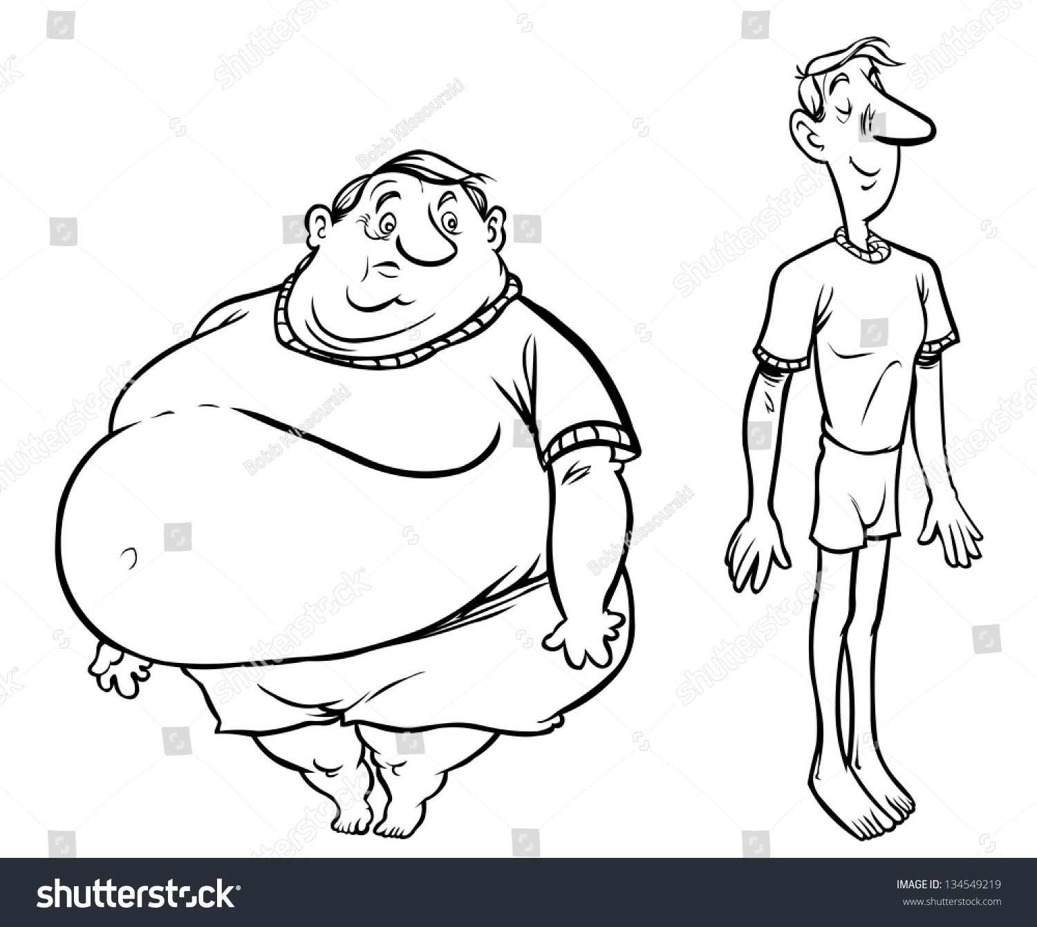 Рисование толстых людей