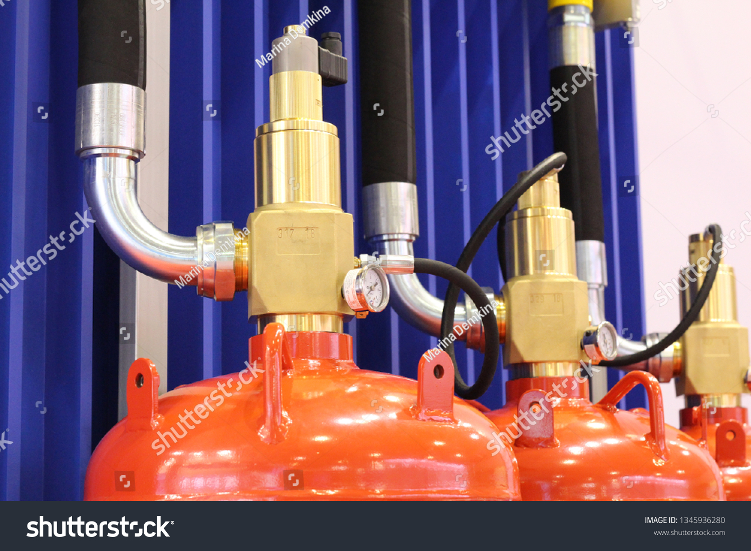 Automatic Gas Extinguishing Installation Modular Gas Stock Photo ...