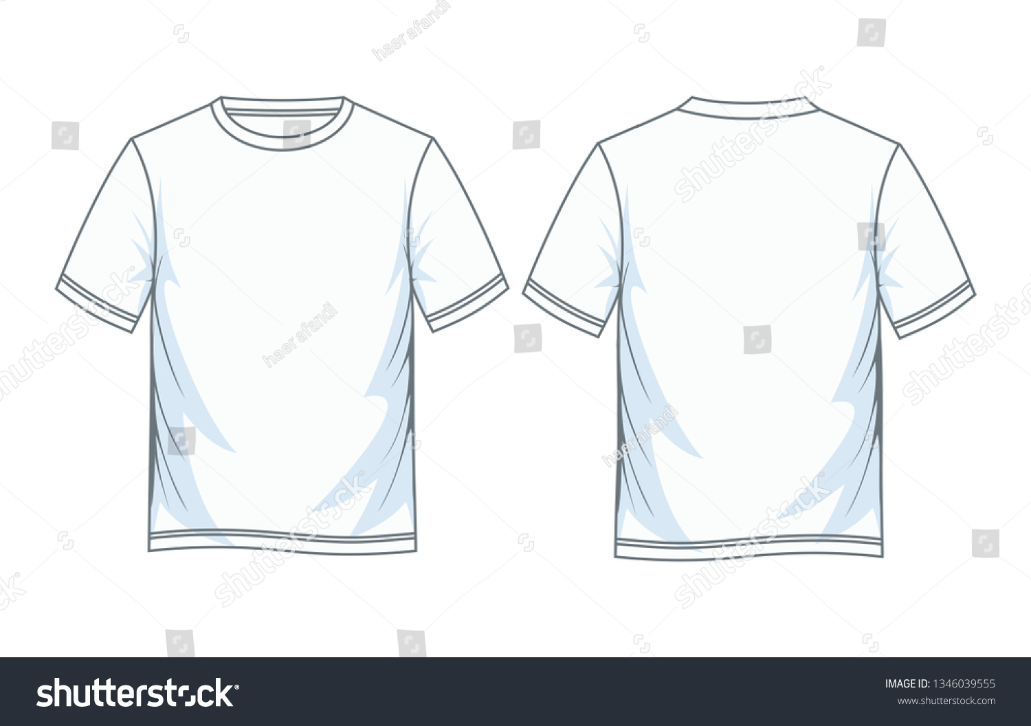 Mens Short Sleeve Round Neck Tshirt Stock Vector (Royalty Free ...