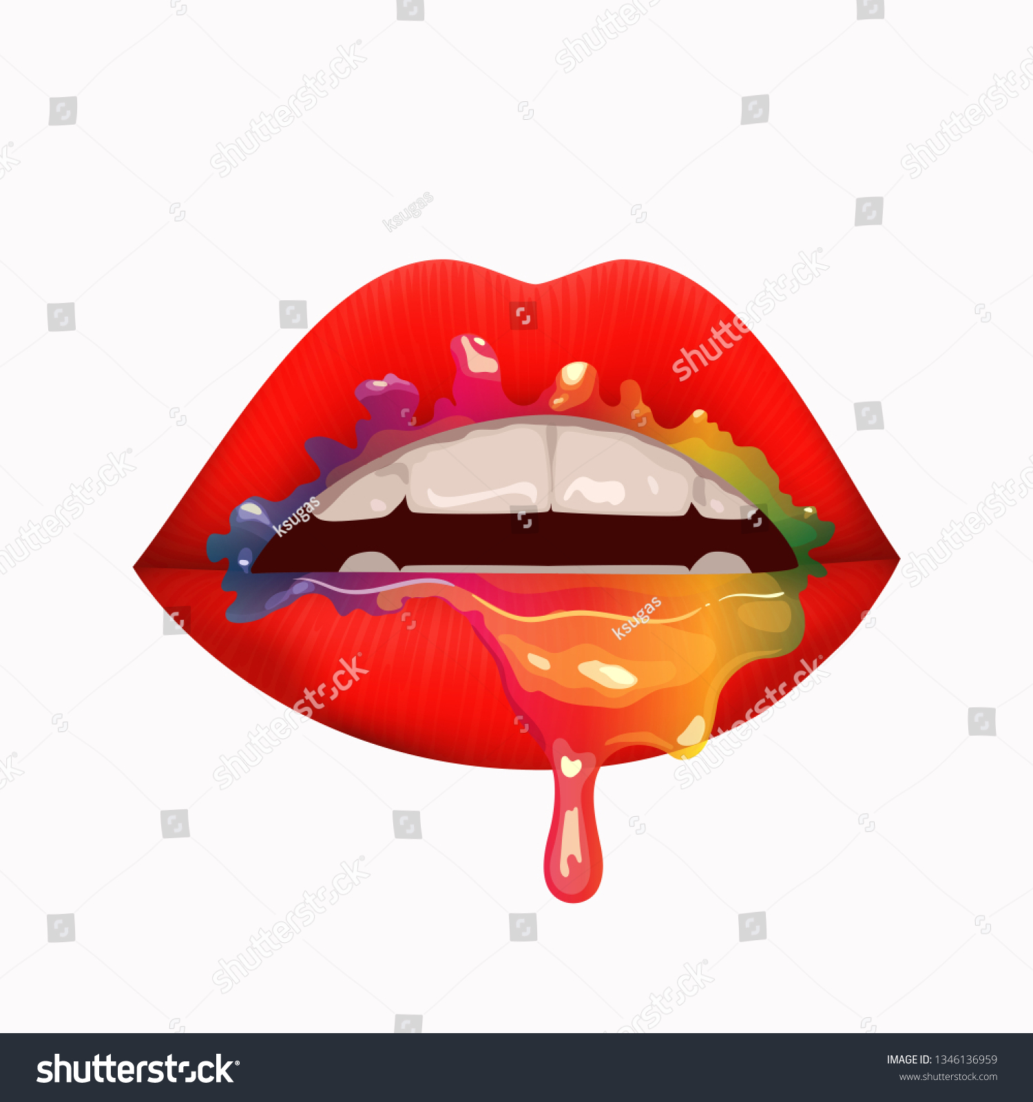 Vector Illustration Parted Lips Red Sexy Stock Vector Royalty Free 1346136959 Shutterstock 9420