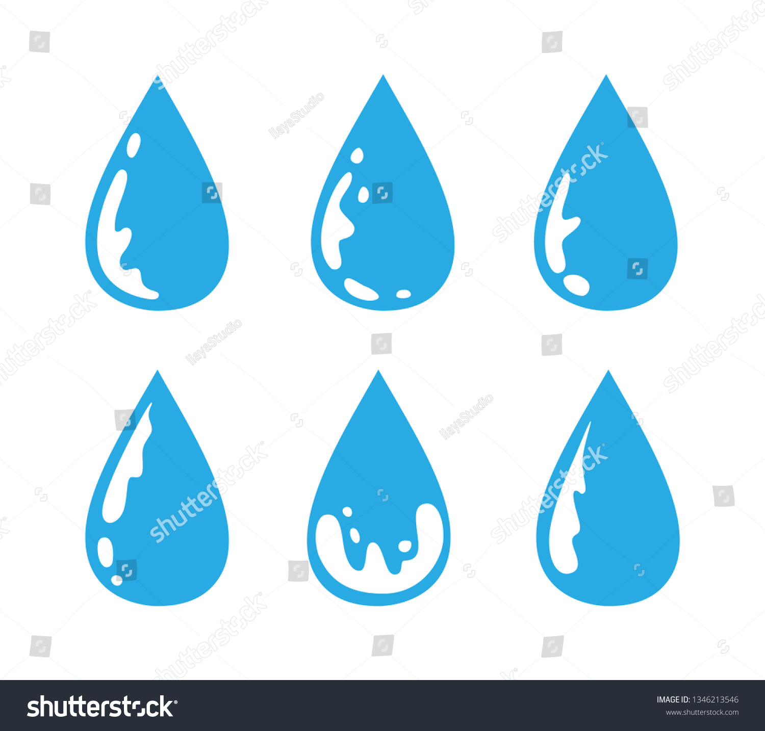 Water Drop Icons Collection Vector Design Stock Vector (Royalty Free ...