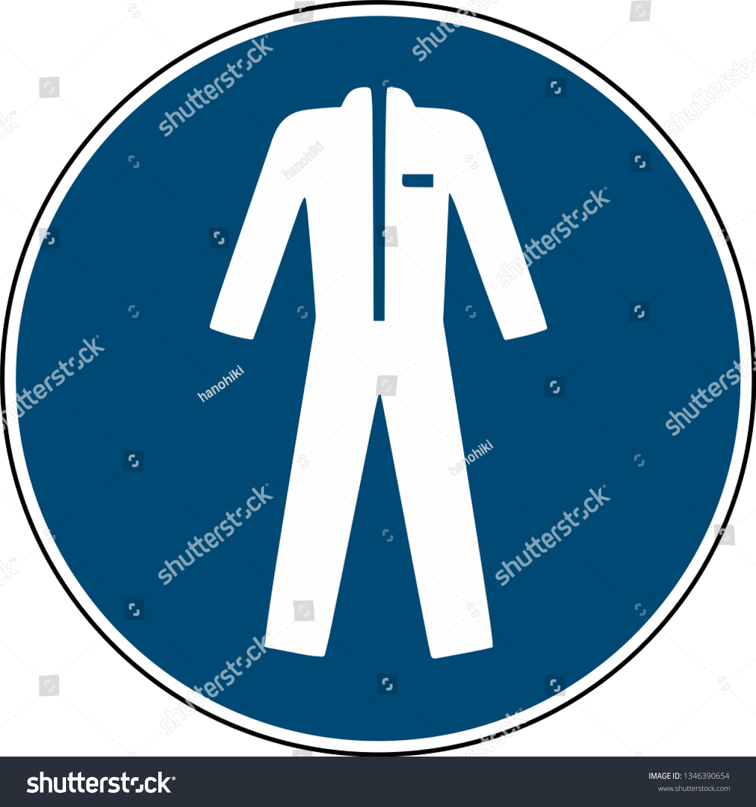 Wear Protective Clothing Sign Mandatory Sign Stock Vector (Royalty Free ...