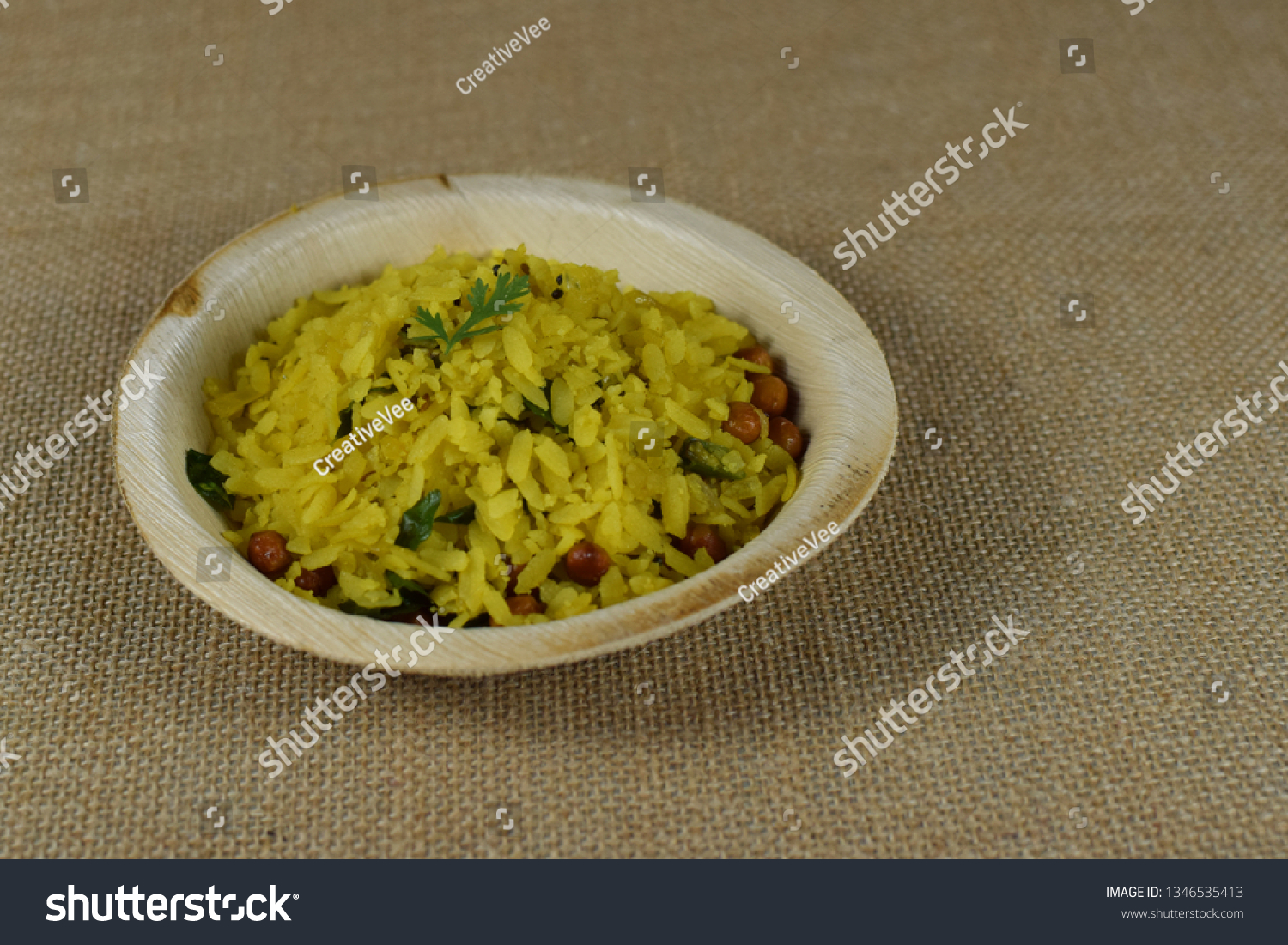 South Indian Poha Nature Made Plate Stock Photo 1346535413 | Shutterstock