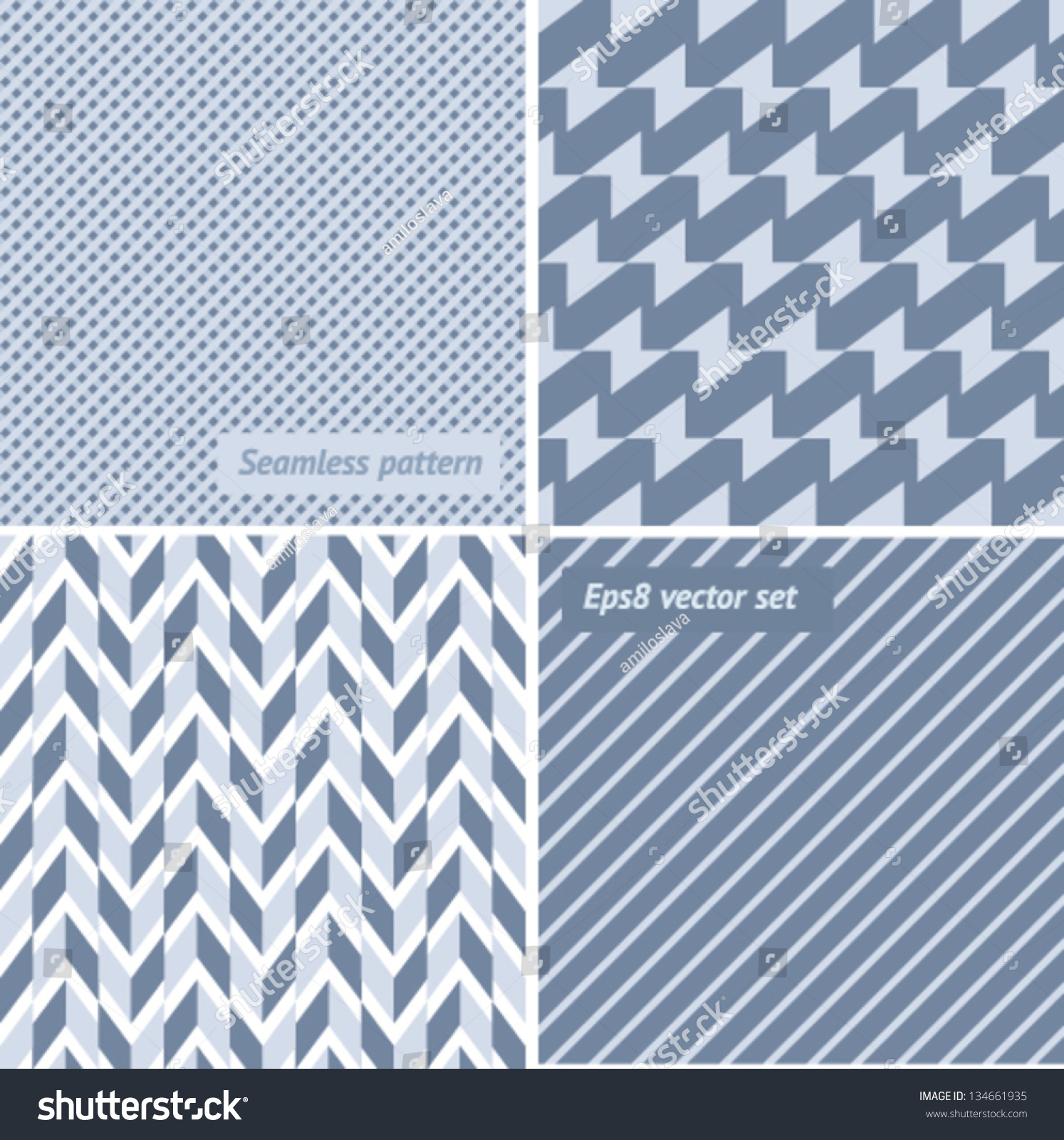 Set Vector Seamless Retro Patterns Stock Vector (Royalty Free ...