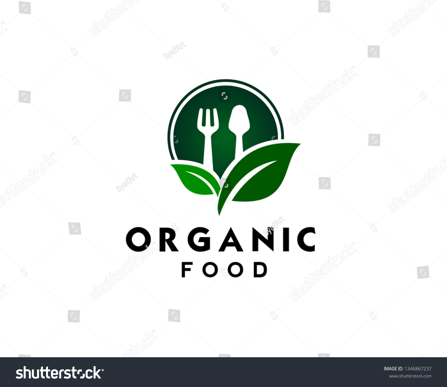 Nature Organic Food Logo Design Inspiration Stock Vector (Royalty Free ...