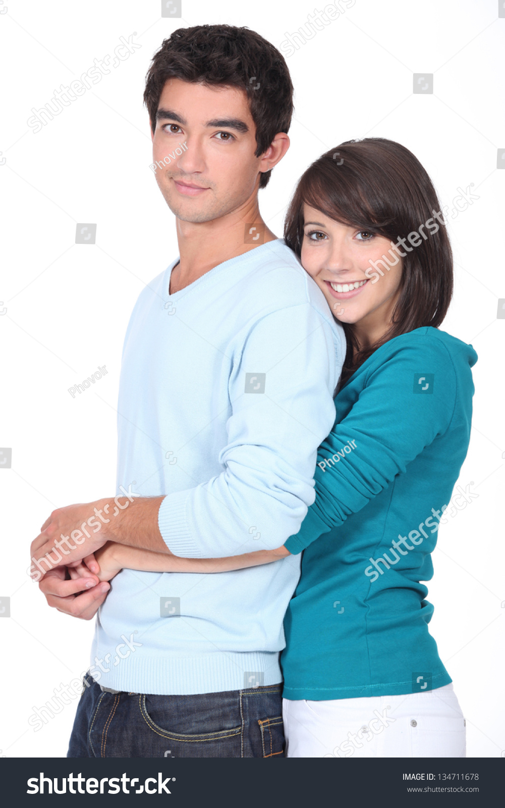 Teenage Girl Arms Around Boyfriend Stock Photo 134711678 | Shutterstock