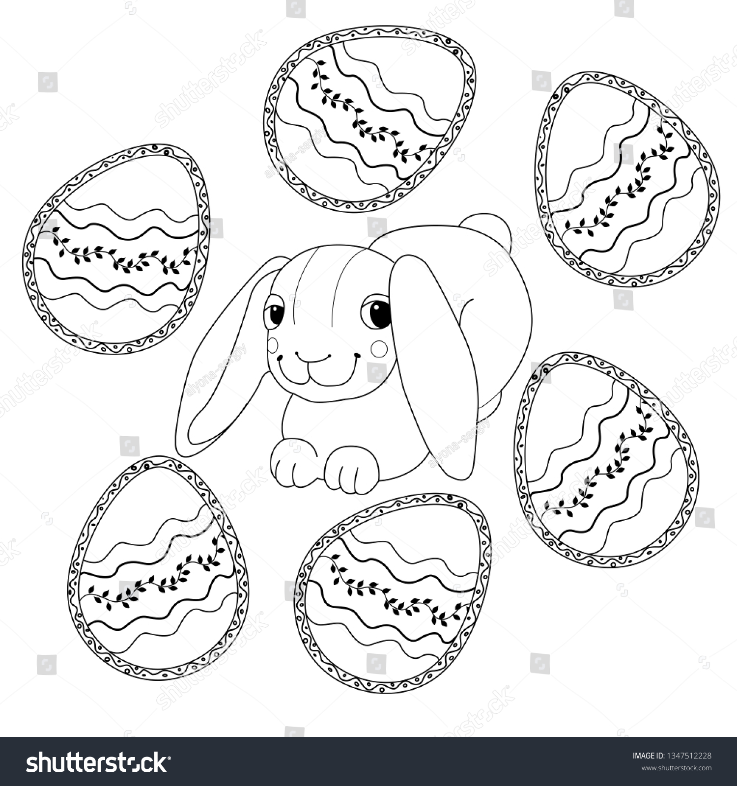 Coloring Pages Coloring Book Adults Children Stock Vector (Royalty Free ...