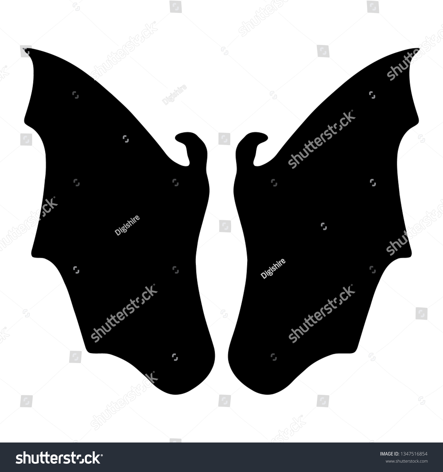 Demon Wings Clipart Stock Vector (Royalty Free) 1347516854 | Shutterstock