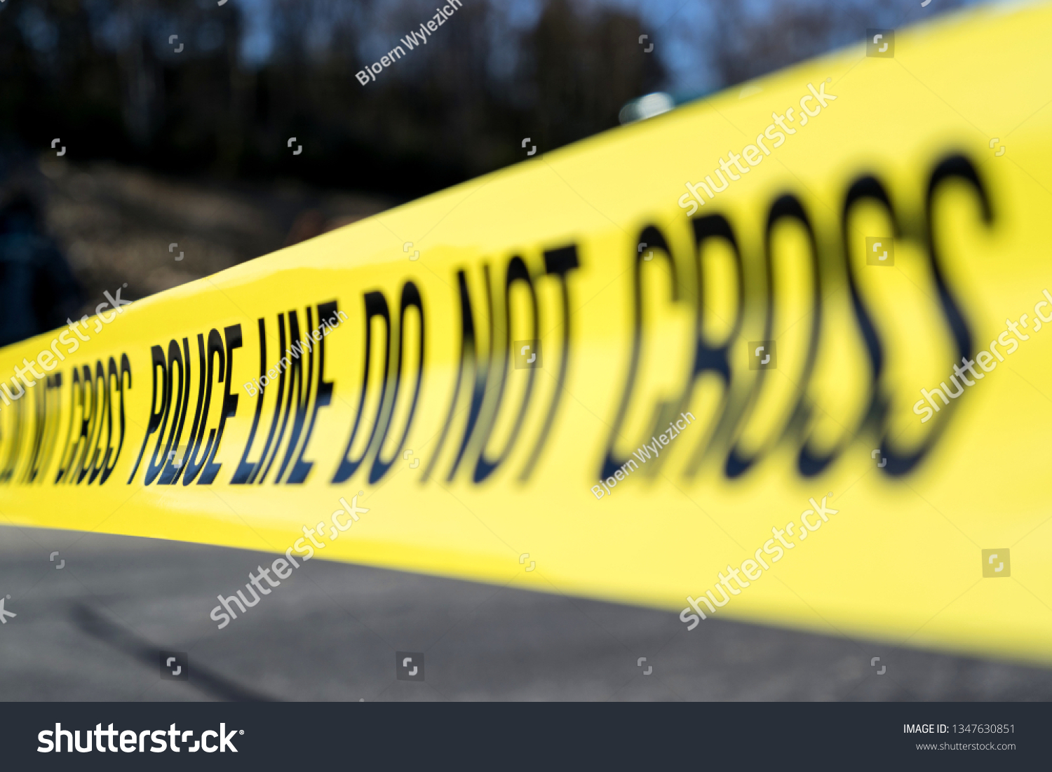 Police Line Crime Scene Stock Photo 1347630851 | Shutterstock