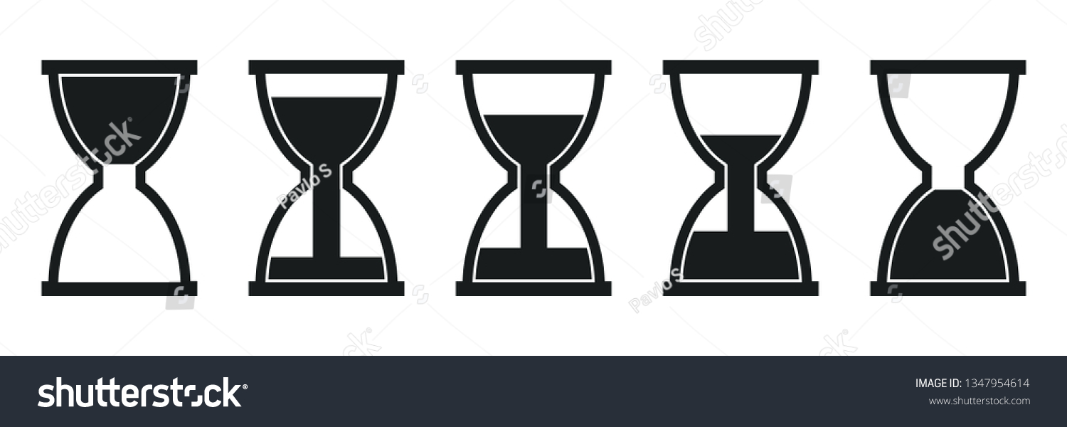 Set Hourglass Icons Sandglass Timer Clock Stock Vector Royalty Free 1347954614 Shutterstock 8597