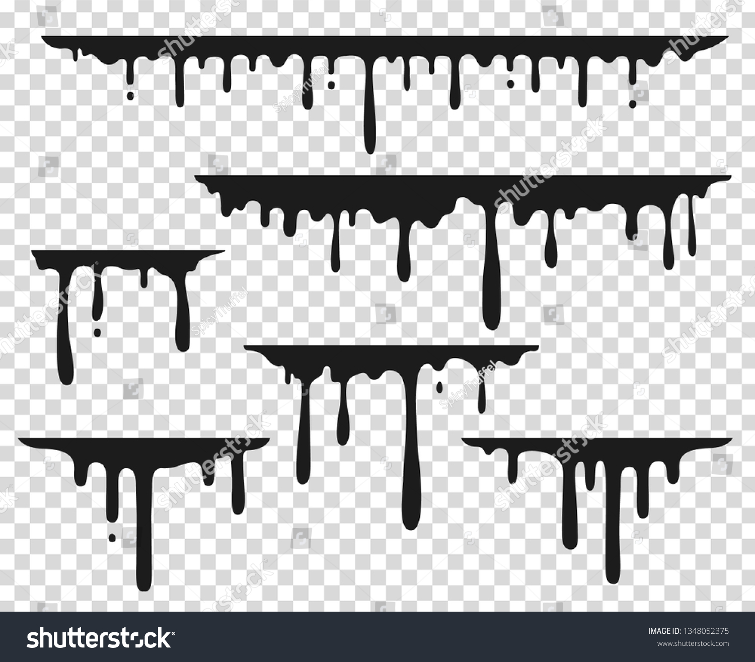 Black Dripping Stain Liquid Paint Splash Stock Vector (Royalty Free ...