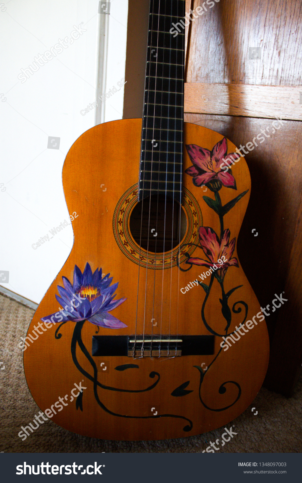 painted acoustic guitar