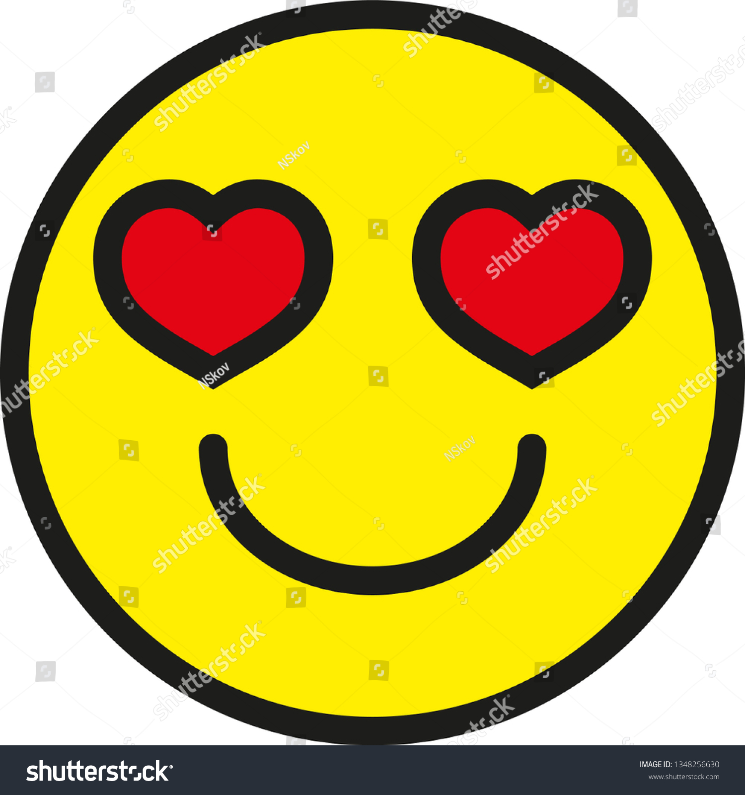 Emotion Love Smile Stroke Stock Vector (Royalty Free) 1348256630 ...