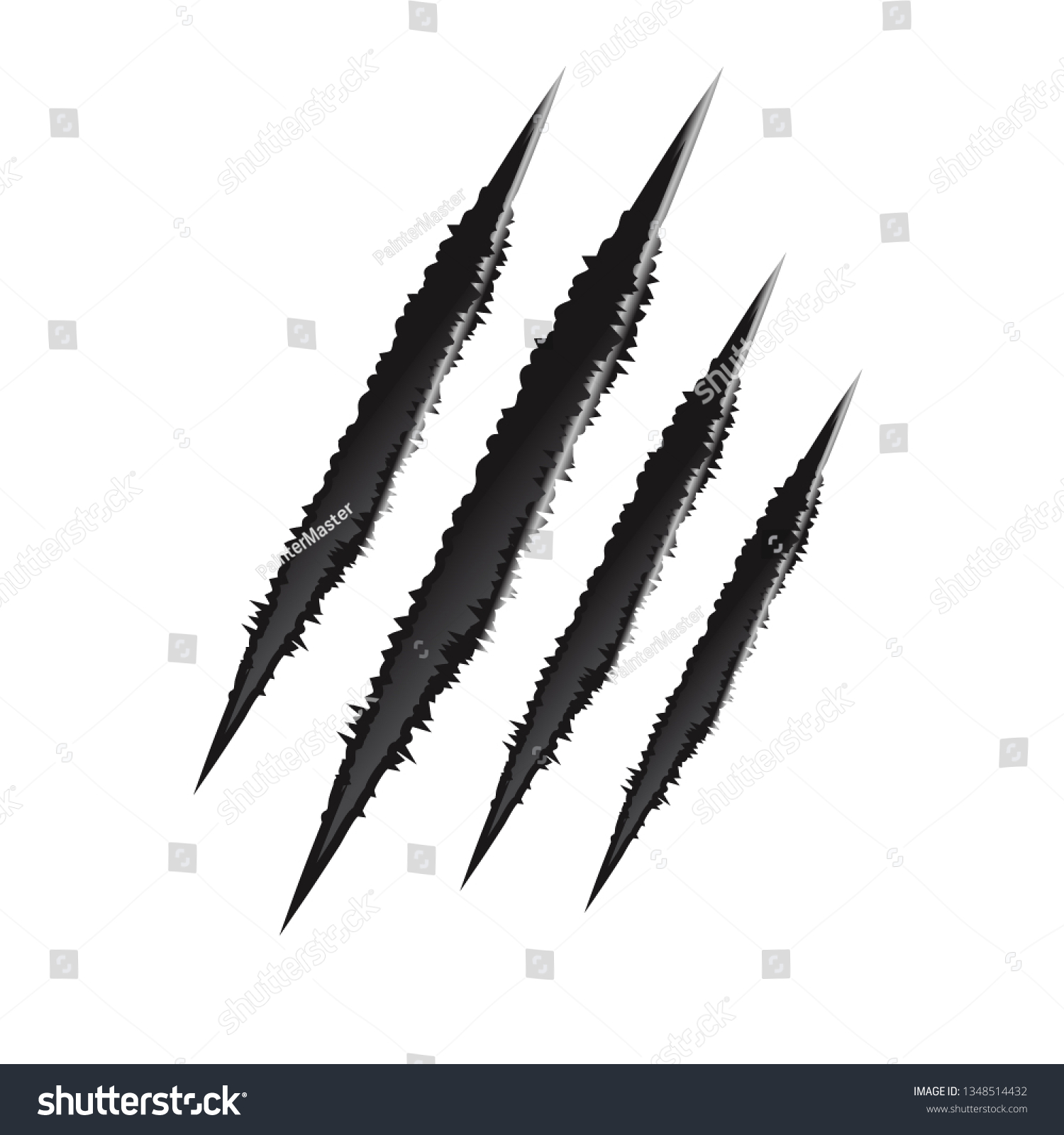 Animal Claws Scratches Vector Tiger Bear Stock Vector (Royalty Free ...