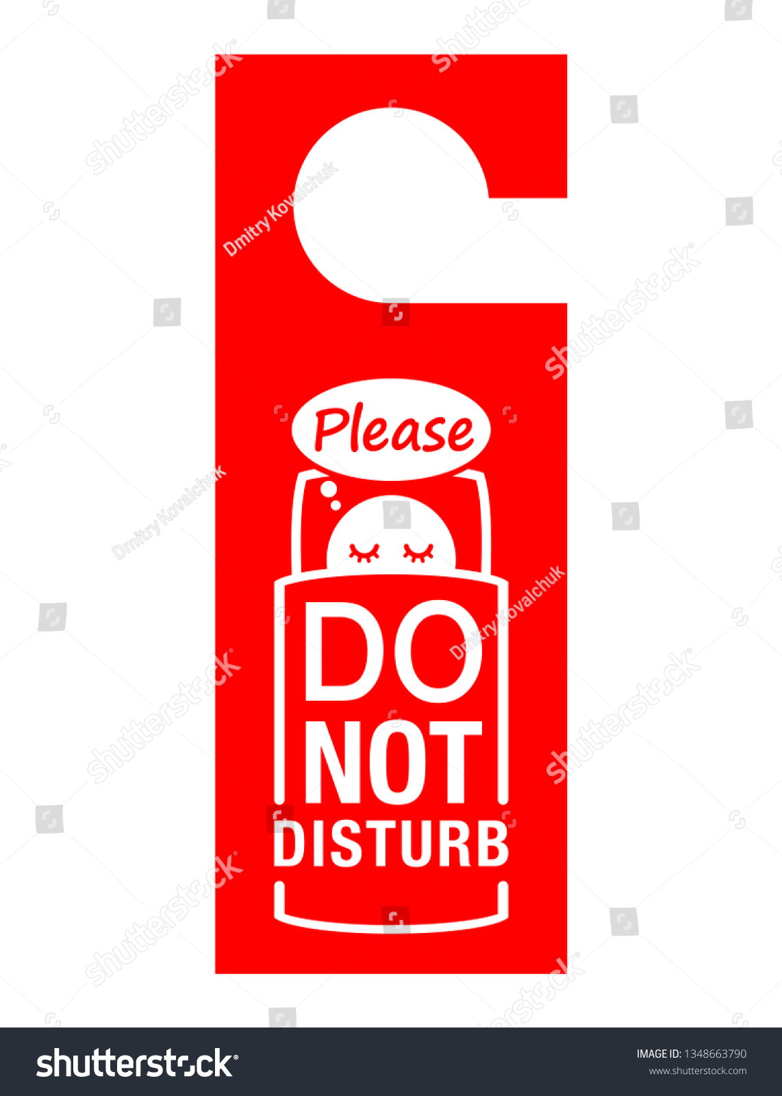 Do Not Disturb Doorhanger Template Funny Stock Vector (Royalty Free ...