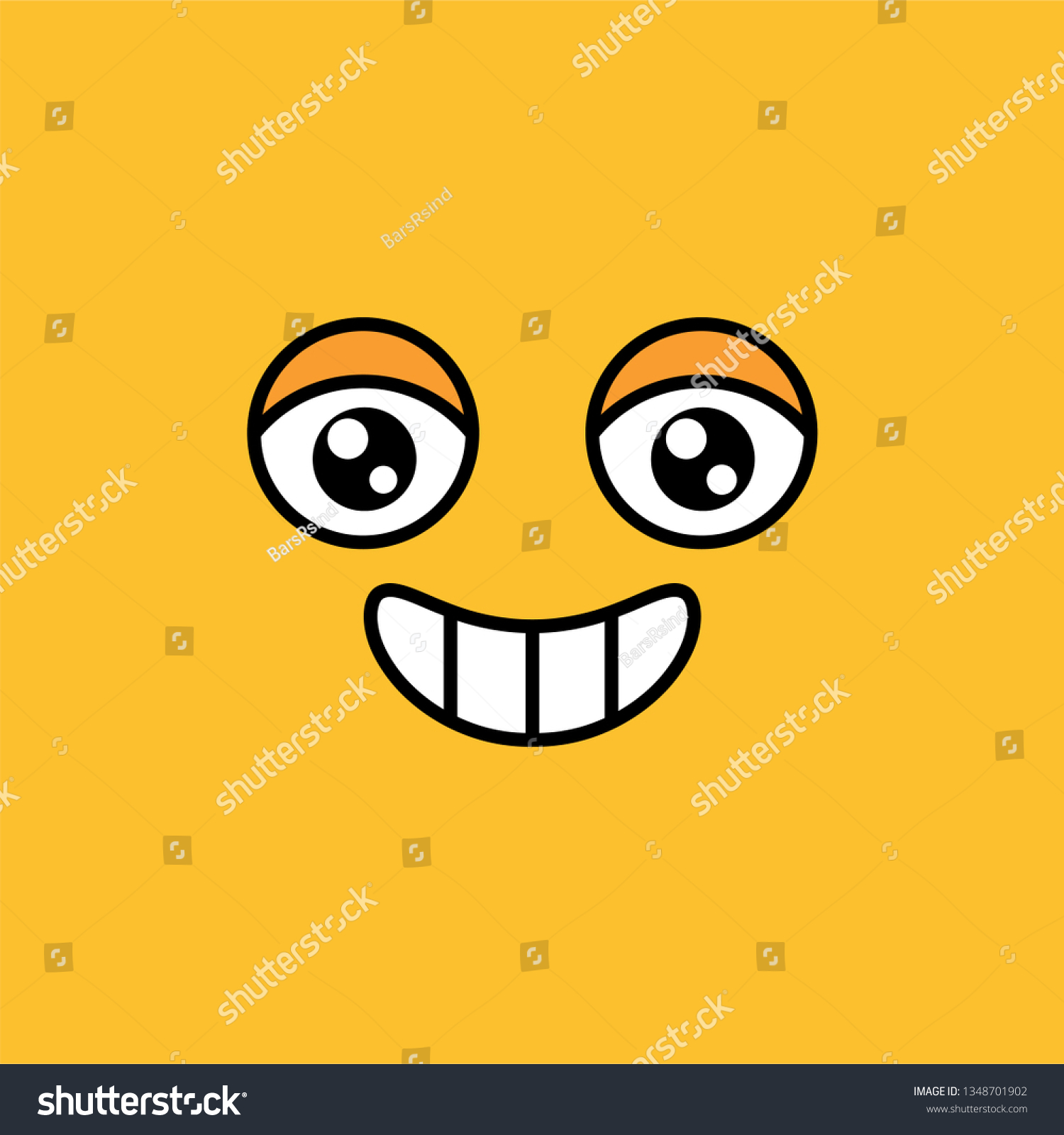 Smiling Cheerful Emoji Vector Illustration Stock Vector (Royalty Free ...