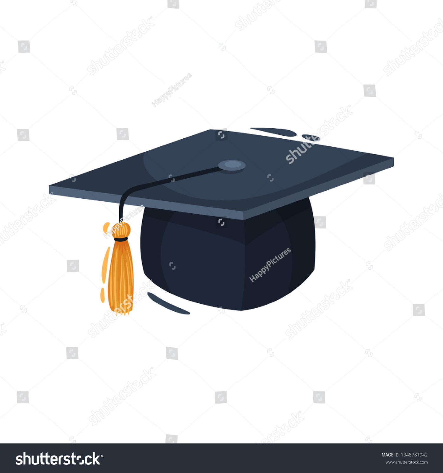 Education Concept Square Academic Cap Vector Stock Vector (Royalty Free ...