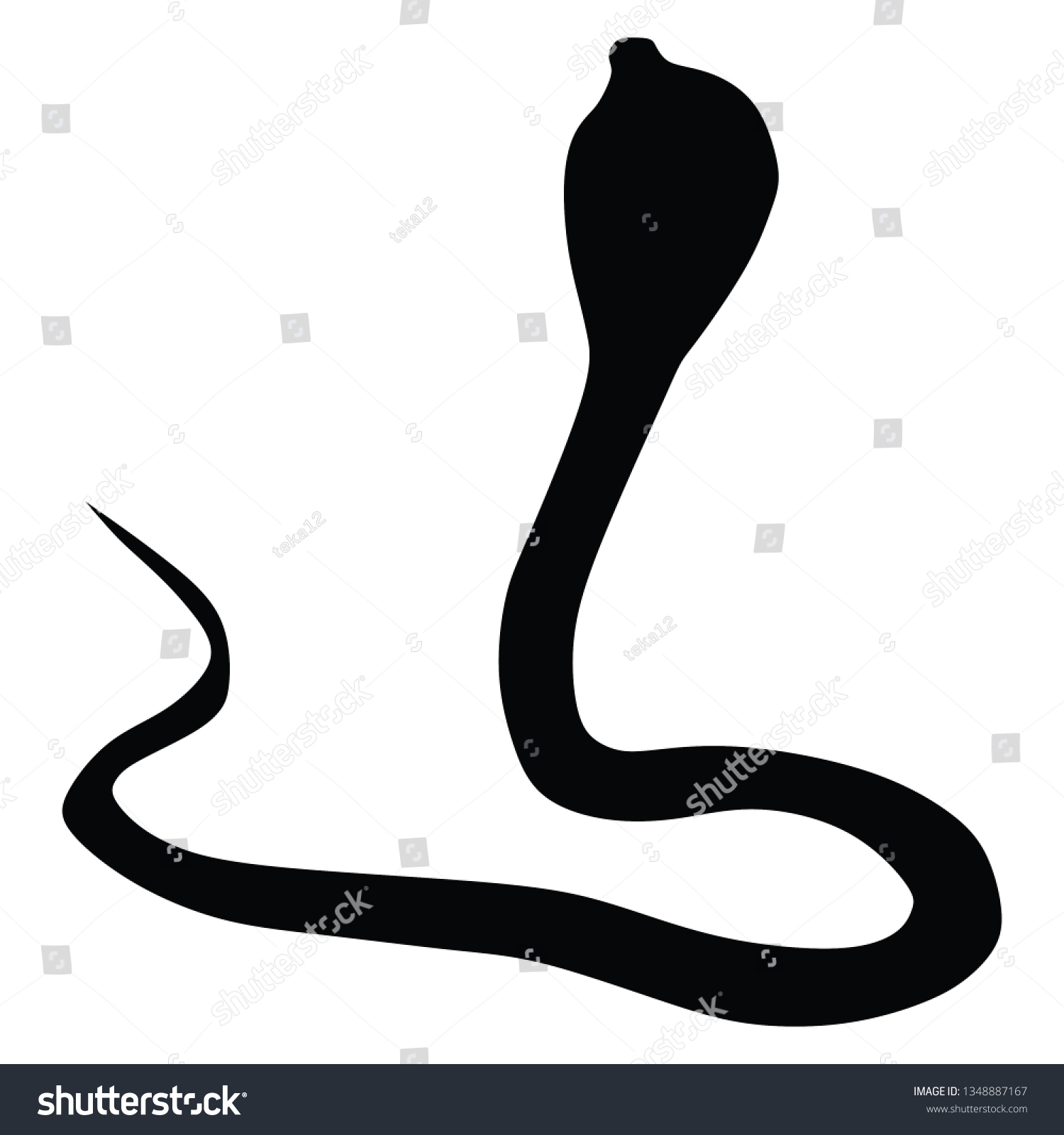 Cobra Snake Vector Stock Vector (Royalty Free) 1348887167 | Shutterstock