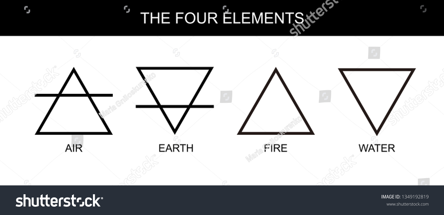 Vector Illustration Four Elements Air Earth Stock Vector (Royalty Free ...