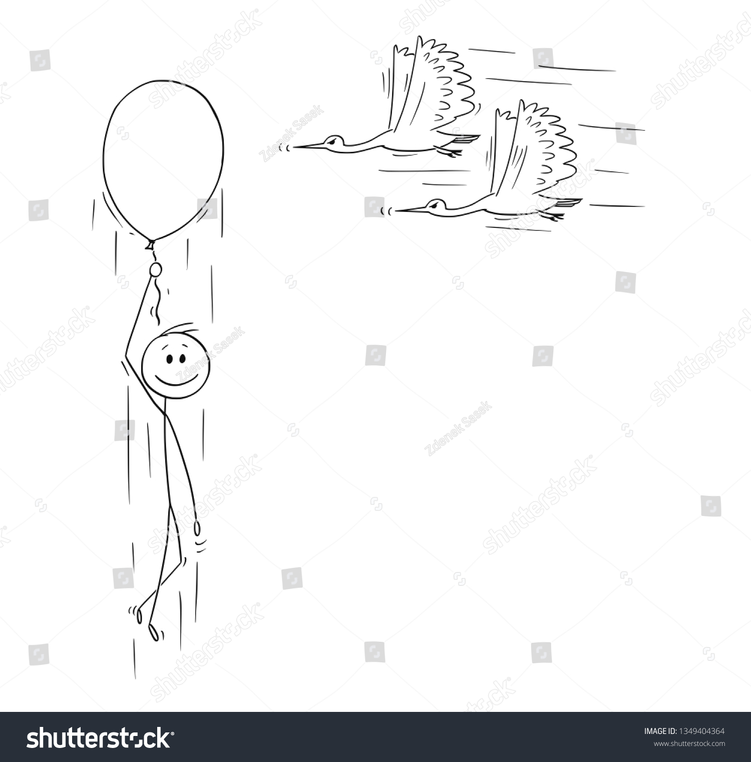 Cartoon Stick Figure Drawing Conceptual Illustration Stock Vector 