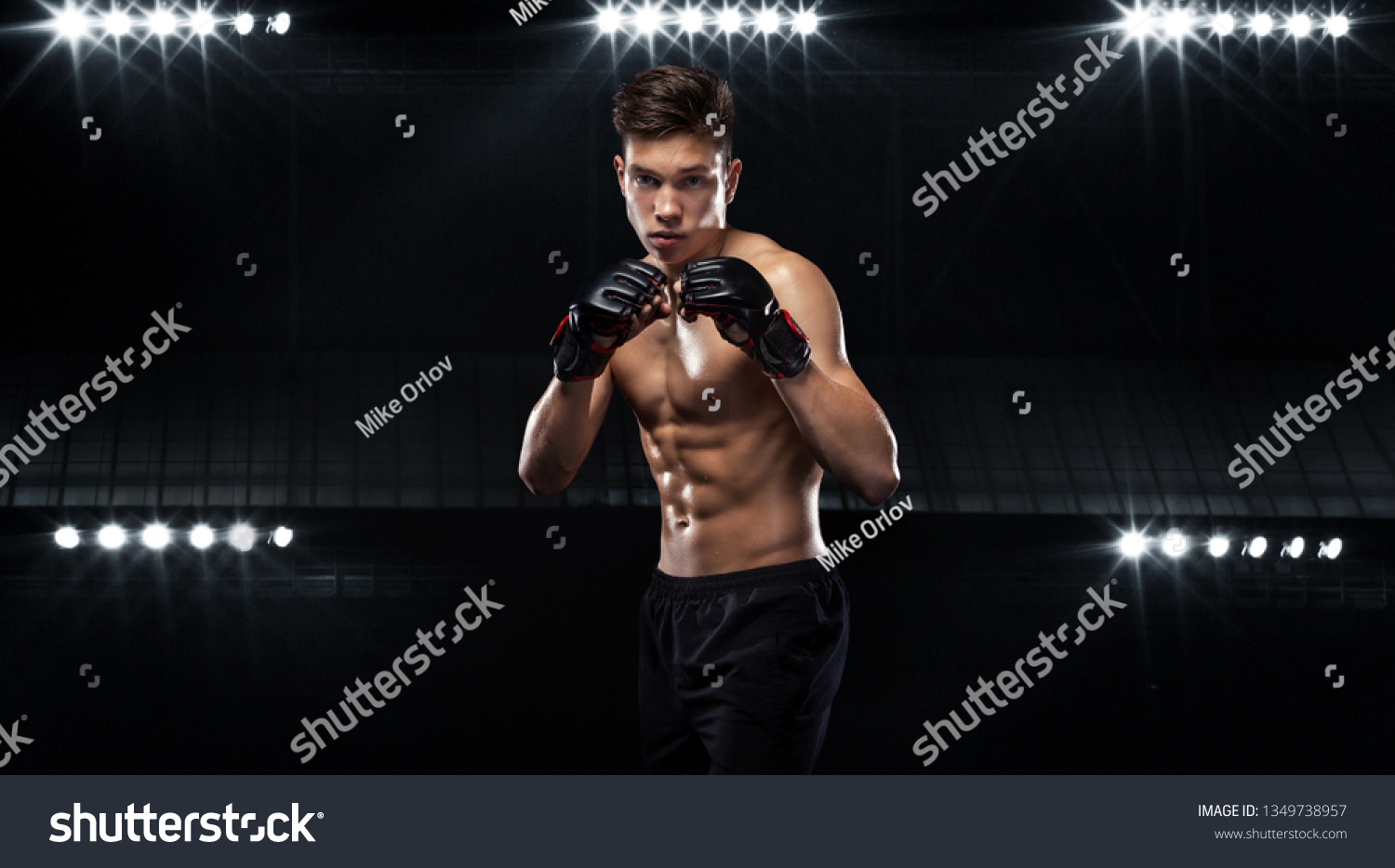 Street Fighter Fighting Boxing Cage Background Stock Photo 1349738957 ...