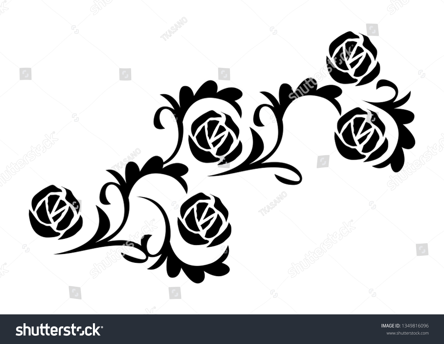 Tribal Rose Illustration Roseethnic Artwork Stock Vector (Royalty Free ...