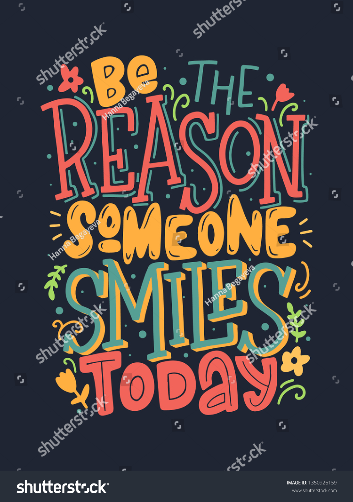 Be Reason Someone Smiles Today Vector Stock Vector (Royalty Free ...