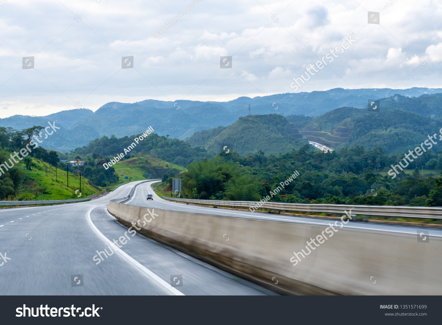 Two Lane Street Double Lane Road Stock Photo 1351571699 | Shutterstock