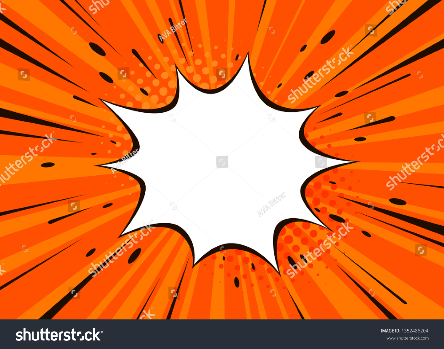 Comic Explosion Banner Pop Art Retro Stock Vector (Royalty Free ...