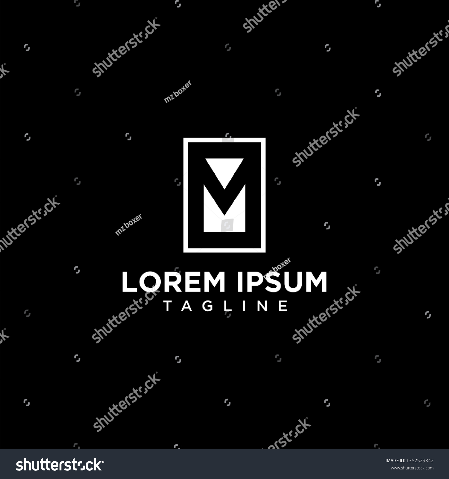 Creative Unique Design Negative Space Letter Stock Vector (Royalty Free ...