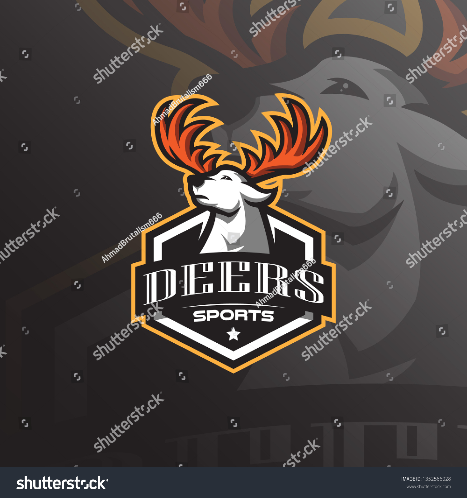 Deer Mascot Logo Design Vector Modern Stock Vector (royalty Free 