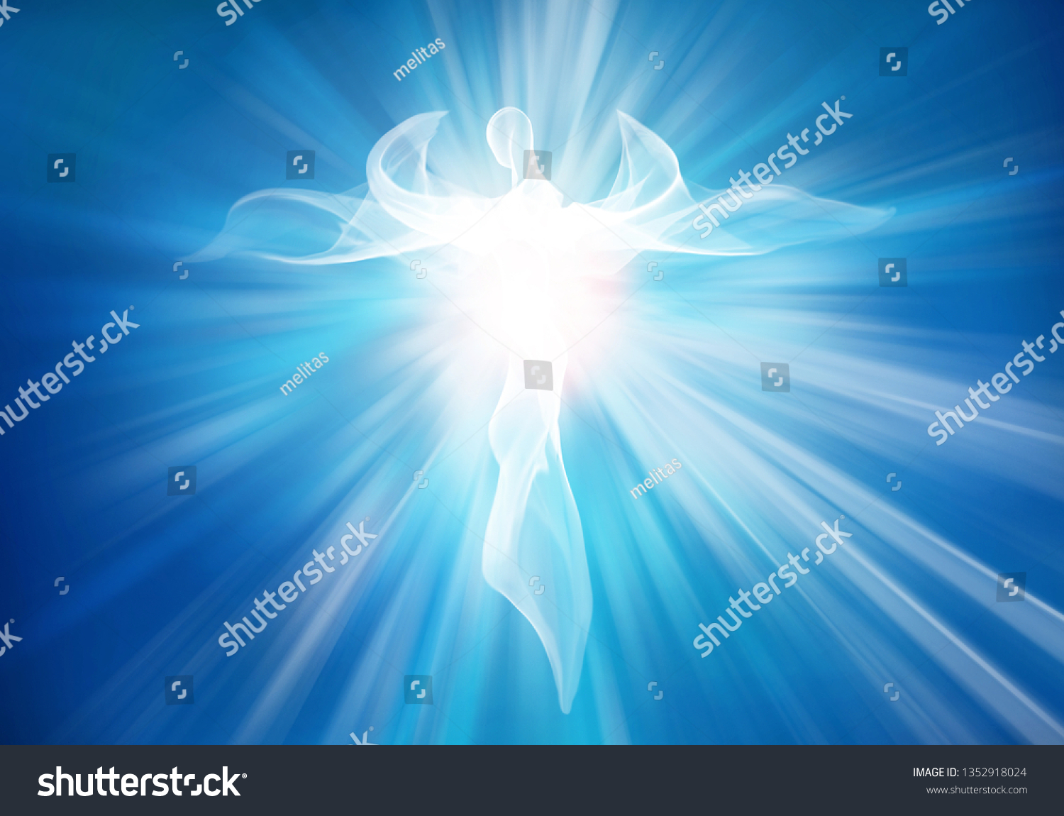 Modern Abstract White Angel Sky Bright Stock Illustration 1352918024 Shutterstock